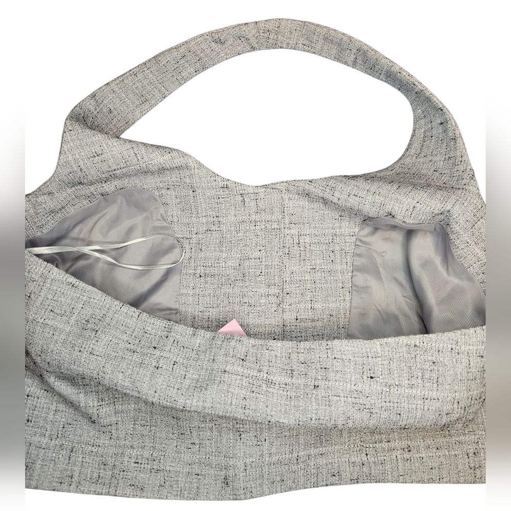 NWT Avec Les Filles Gray Tweed Halter Top Size M - Picture 5 of 9